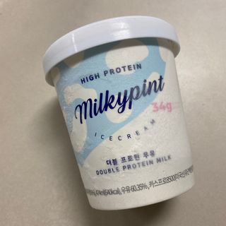 밀키파인트 더블 프로틴 우유 — 5점을 준 리뷰어가 2021년 8월 올린 사용 사진