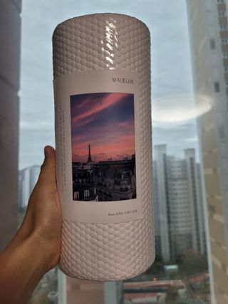 부직포나라 중금속유해물질ZERO 뜯어쓰는 주방 일회용수세미 60매 2매 — 5점을 준 리뷰어가 2022년 11월 올린 사용 사진