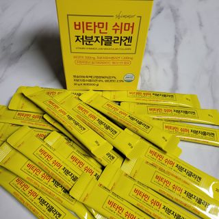 자연에온 경남제약 비타민 쉬머 저분자콜라겐 20g x 30포 — 5점을 준 리뷰어가 2021년 12월 올린 사용 사진