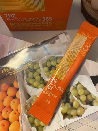 [닥터루템]맛있는 파인애플맛 과채효소 THE파이토엔자임365 1box (30포) — 5점을 준 리뷰어가 2022년 10월 올린 사용 사진