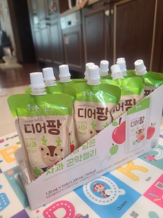 [몸엔용] 우리 아이 건강간식, 달콤한 녹용곤약젤리 디어팡 4종 — 5점을 준 리뷰어가 2021년 8월 올린 사용 사진