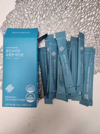 클린24시간 슬림앤유산균 1박스 (3.5g X 15포) — 5점을 준 리뷰어가 2023년 5월 올린 사용 사진