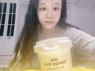 리더스코스메틱 리더스 밀크 스폰지 마스크 — 4점을 준 리뷰어가 2021년 8월 올린 사용 사진