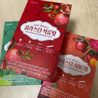 서울에프엔비 콜라스틴 3종 뷰티젤리스틱 45입 [ABC핏 15입 /  석류핏 15입 / 청스피루리나 15입] — 4점을 준 리뷰어가 2021년 9월 올린 사용 사진
