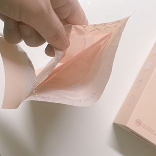 애니가드 셋업마스크 4컬러 각 10매입 [크리미베이지, 캐시미어로즈, 초콜렛브라운, 미드나잇네이비] — 5점을 준 리뷰어가 2022년 2월 올린 사용 사진