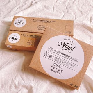 노플(NOPL) 노플 친환경 바이오 산화 생분해  항균 일회용 위생 비닐장갑 100매 + 지퍼백 소형, 대형 — 5점을 준 리뷰어가 2021년 10월 올린 사용 사진