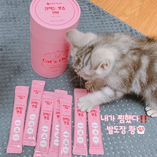 페페로니 잘 먹는 캣츄 - 알래스카 연어 24개입 — 5점을 준 리뷰어가 2021년 9월 올린 사용 사진