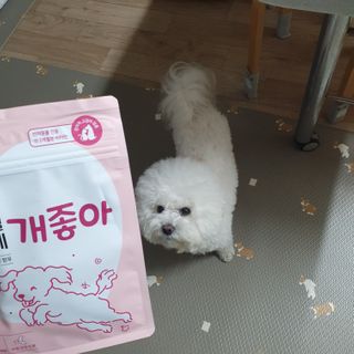 My Pet Care 천연단백질 관절건강에 개좋아 — 5점을 준 리뷰어가 2021년 2월 올린 사용 사진