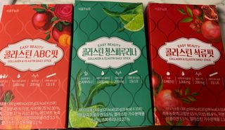 서울에프엔비 콜라스틴 3종 뷰티젤리스틱 45입 [ABC핏 15입 /  석류핏 15입 / 청스피루리나 15입] — 5점을 준 리뷰어가 2021년 7월 올린 사용 사진