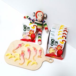 폭신 쫄깃 식감 로맨스, 몽키나나 젤리 8봉지 — 5점을 준 리뷰어가 2021년 2월 올린 사용 사진