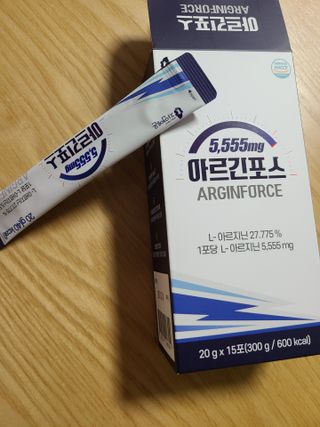 자연에온 아르긴포스 L-아르기닌 5555mg 스틱 15개입 1박스 — 5점을 준 리뷰어가 2021년 5월 올린 사용 사진