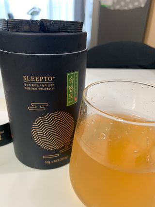 프리마인 자체 기업부설 연구소에서 찾아낸 건강한 수면의 비밀.  슬립토 플러스 30포 — 3.5점을 준 리뷰어가 2023년 5월 올린 사용 사진