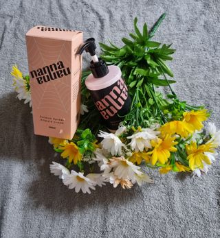 난나 살몬 스파이더 검버섯 미백 톤업 화이트닝 연어 앰플 크림 300ml 대용량 — 5점을 준 리뷰어가 2022년 8월 올린 사용 사진