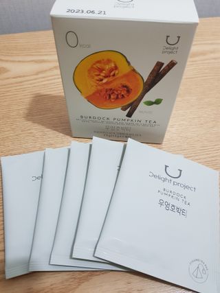 딜라이트 프로젝트 블렌딩티 우엉호박티, 히비후르츠티, 쟈스민캐모티 — 5점을 준 리뷰어가 2021년 7월 올린 사용 사진