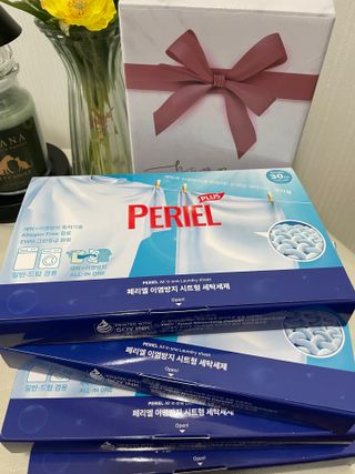[쿠팡 구매평]페리엘 이염방지 시트세제 선물세트 1set 30매입x4개 — 5점을 준 리뷰어가 2025년 3월 올린 사용 사진