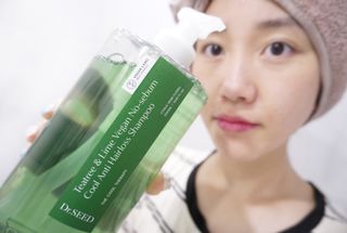 닥터시드 티트리 앤 라임 비건 지성케어 쿨 탈모 샴푸 (1000ml) — 5점을 준 리뷰어가 2023년 7월 올린 사용 사진