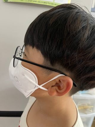 [숨그림]  덴탈마스크 짱구 우리아이 그리고 내가 쓰는 믿을수있는 케릭터 마스크  16종 — 4.5점을 준 리뷰어가 2021년 12월 올린 사용 사진
