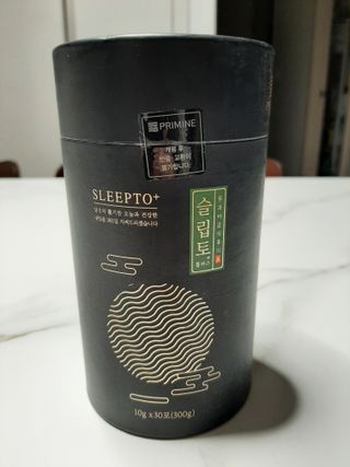 프리마인 자체 기업부설 연구소에서 찾아낸 건강한 수면의 비밀.  슬립토 플러스 30포 — 5점을 준 리뷰어가 2022년 6월 올린 사용 사진