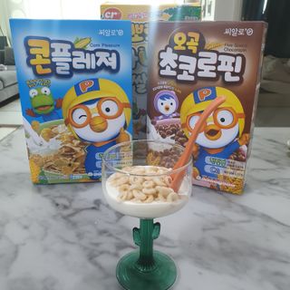 씨알푸드 뽀로로 시리얼 3종 — 4점을 준 리뷰어가 2022년 2월 올린 사용 사진