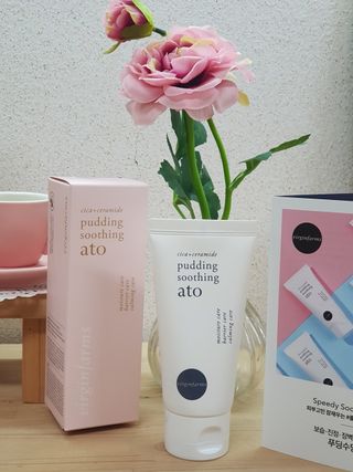 냉장고에 넣어요, 붉은 트러블 피부 다음날 진정되요 [버진팜스 푸딩수딩아토] — 4점을 준 리뷰어가 2021년 8월 올린 사용 사진
