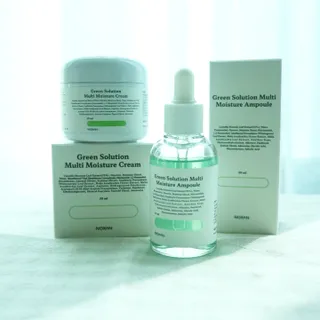 [녹산] 그린 솔루션 멀티 수분 앰플 + 그린 솔루션 멀티 수분크림 — 5점을 준 리뷰어가 2022년 10월 올린 사용 사진
