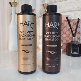 헤어플러스 블랙 컬러본드 샴푸 트리트먼트 300ml — 5점을 준 리뷰어가 2021년 4월 올린 사용 사진