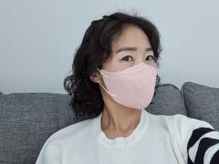애니가드 셋업메베마스크 (대형 4컬러 + 중형 4컬러) — 4.5점을 준 리뷰어가 2022년 4월 올린 사용 사진