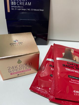 아이앤립 / EYENLIP 아이앤립 24K 골드 N 펩타이드 앰플 크림 — 4.5점을 준 리뷰어가 2021년 5월 올린 사용 사진