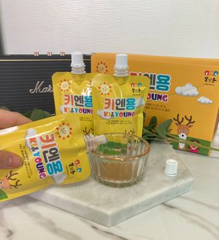 [몸엔용] 어린이, 초등학생의 영양간식 달콤 국산녹용 키엔용  80ml x 10포 — 5점을 준 리뷰어가 2021년 7월 올린 사용 사진