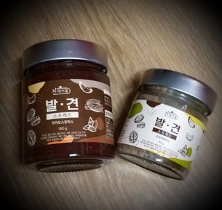 진테이블 발.견 스프레드  오리지널믹스 90g + 카카오스윗믹스 90g 2종 세트 — 5점을 준 리뷰어가 2022년 8월 올린 사용 사진