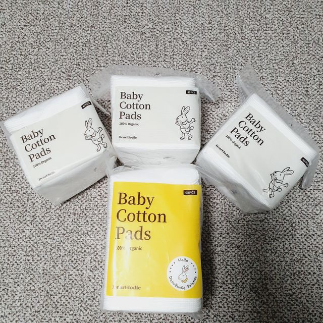 디어엘로디 프리미엄 유기농 베이비 솜티슈 40매 3 + 1 PACK 리뷰 사진
