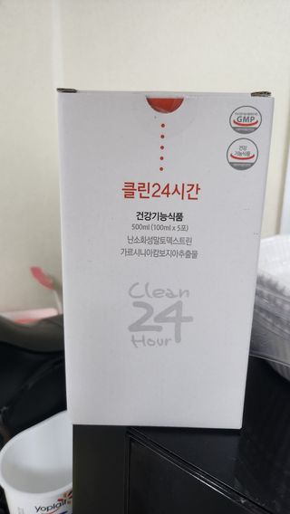 클린24시간 1BOX(5포) + 전용보틀(500ml) — 5점을 준 리뷰어가 2023년 8월 올린 사용 사진