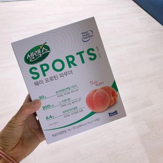 셀렉스스포츠 [복숭아맛] 셀렉스 스포츠 웨이 프로틴 파우더 스틱형 — 5점을 준 리뷰어가 2021년 5월 올린 사용 사진
