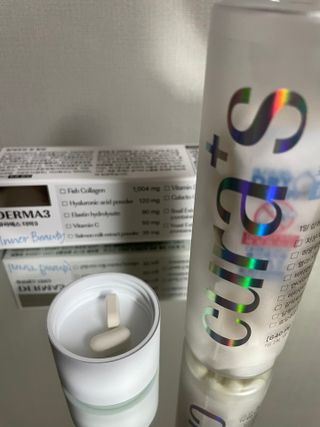 [큐라에스] 뮤신콜라겐 더마3 76.8(1개월분) — 4.5점을 준 리뷰어가 2023년 12월 올린 사용 사진
