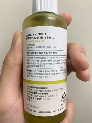 달리프 클로렐라 베러 루트 헤어토닉 100ml — 3.5점을 준 리뷰어가 2021년 4월 올린 사용 사진
