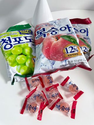청포도캔디 복숭아캔디 — 5점을 준 리뷰어가 2022년 11월 올린 사용 사진