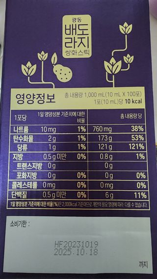 광동생활건강 나우 [광동] 배도라지 쌍화스틱 10mL x 100포 — 4.5점을 준 리뷰어가 2023년 11월 올린 사용 사진