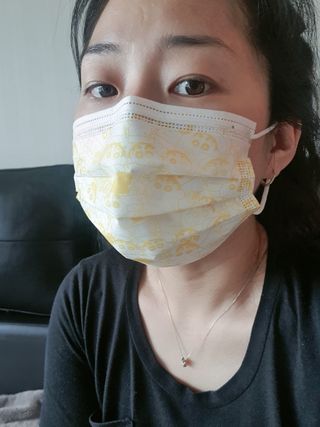 [숨그림] 덴탈마스크 짱구 우리아이 그리고 내가 쓰는 믿을수있는 케릭터 마스크 — 5점을 준 리뷰어가 2021년 9월 올린 사용 사진