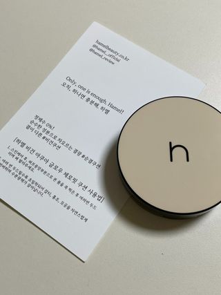 하멜 비건 아쿠아 글로우 제로핏 쿠션 — 5점을 준 리뷰어가 2022년 8월 올린 사용 사진
