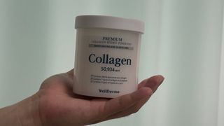웰더마 프리미엄 콜라겐 하이드로 토너 패드 60매/1개 — 5점을 준 리뷰어가 2025년 7월 올린 사용 사진