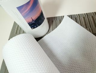 부직포나라 중금속유해물질ZERO 뜯어쓰는 주방 일회용수세미 60매 2매 — 5점을 준 리뷰어가 2022년 11월 올린 사용 사진