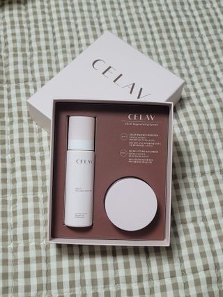 프리마인 바르기만 하면 철벽 스킨케어+24시간 마스크팩 효과. 셀라브 리제너레이팅 시스템 부스터+크림 세트 — 4점을 준 리뷰어가 2023년 5월 올린 사용 사진