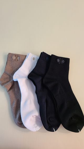 [사이즈가 있는 양말 필로이] 남/여 골지 발목 양말 4족 세트 남【S, M, L, XL】여【S, M, L】_컬러 랜덤 — 5점을 준 리뷰어가 2022년 6월 올린 사용 사진