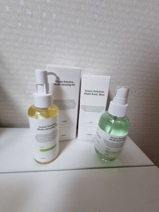 [녹산] 그린 솔루션 멀티 클렌징 오일 + 그린 솔루션 멀티 바디 미스트 — 4.5점을 준 리뷰어가 2022년 11월 올린 사용 사진