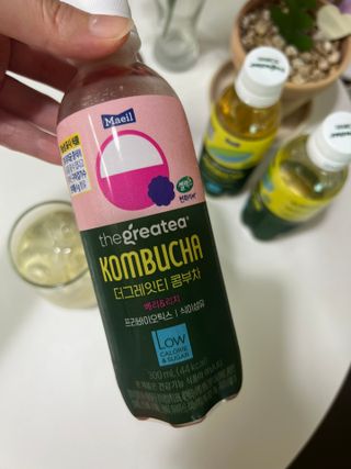 더그레잇티 콤부차 [매일유업] 더그레잇티 44kcal 콤부차 300ml *12개입 (오리지널 6개+베리리치 6개) — 5점을 준 리뷰어가 2023년 8월 올린 사용 사진