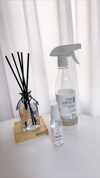 [엠메이데이] 그린티 피톤치드 감쪽같이 500ml + 손소독액 50ml — 4점을 준 리뷰어가 2022년 3월 올린 사용 사진