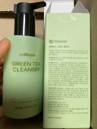 프리마인 메이크업과 들뜨는 각질까지 한방에 깐달걀로! 순하기까지한 셀베이스 그린티클렌저(200ml) — 5점을 준 리뷰어가 2023년 1월 올린 사용 사진