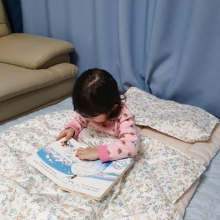 파르페 사파리 낮잠이불토퍼가방세트-네이비,엘로우 2컬러/데이지 낮잠이불토퍼가방세트 3종 중 택1 — 5점을 준 리뷰어가 2021년 12월 올린 사용 사진