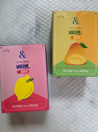 비타앤C 레몬맛, 망고맛 — 5점을 준 리뷰어가 2021년 4월 올린 사용 사진