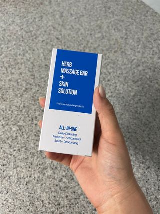 제이제이바이오 허브마사지바 올인원 알약비누 — 5점을 준 리뷰어가 2022년 2월 올린 사용 사진
